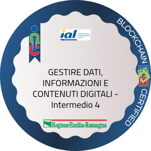 GESTIRE DATI, INFORMAZIONI E CONTENUTI DIGITALI - Intermedio 4